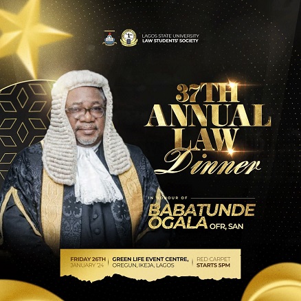 Ogala, SAN, OFR, Dr Otaru, SAN, Others to Grace Lasu-Law Students’ Society Annual Law Dinner 2024