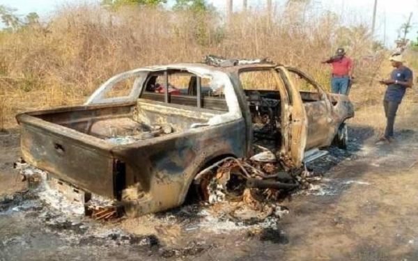 Four Arrested For Burning Amotekun Vehicle In Ondo